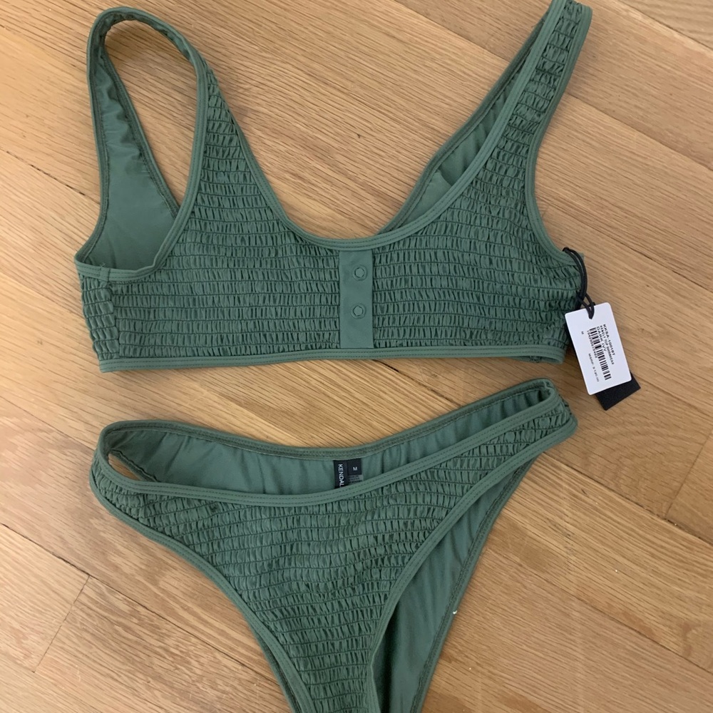 Kendall + Kylie green swimsuit with tags